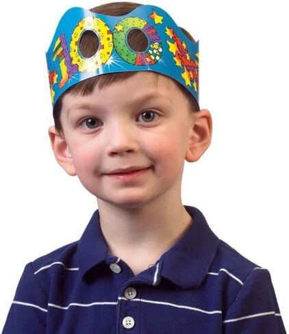 Really Good Stuff 100th Day of School Crowns -24 Pack- Happy 100th Day of School Gifts for the Classroom in Saudi Arabia