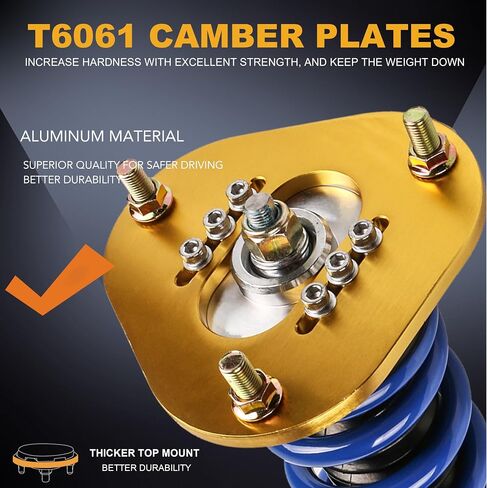 KUIPERAUTO Coilovers خفض الدعامات المتوافقة مع 2005 2006 2007 2008 2009 2010 Scion TC أمامي + خلفي للصدمات قابل للتعديل ارتفاع تعليق لفائف الربيع تبختر (مجموعة من 4) in Saudi Arabia