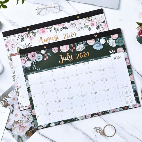 تقويم المكتب 2024-2025 - تقويم المكتب 2024-2025 كبير 22x17، يوليو 2024 - ديسمبر 2025، 2024-2025 تقويم مكتب كبير 18 شهرًا، واقيات الزوايا - زهري in Kuwait