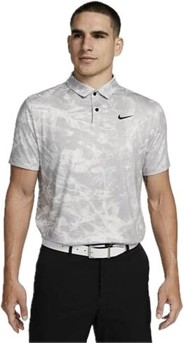 Nike Dri-FIT Tour Men's Golf Polo, Platinum Tint/Black, L Regular US in Saudi Arabia