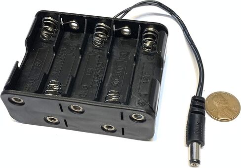 Battery Holder 10 AA Wire Leads cell 15v case storage 2.1 Power Jack B26 in Saudi Arabia