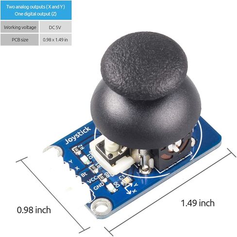 Joystick PS2 Module - SunFounder DC 5V Joystick Breakout Module Game Controller Compatible with Arduino and Raspberry Pi in Saudi Arabia