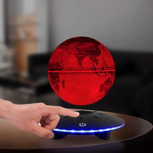 Levitating Globe, Rotating Floating Globe 6 Inches Magnetic Levitation World Map Globe Lamp, Cool Gifts for Christmas, Birthday, Home Office Decor (7 Colors Changing) in Saudi Arabia