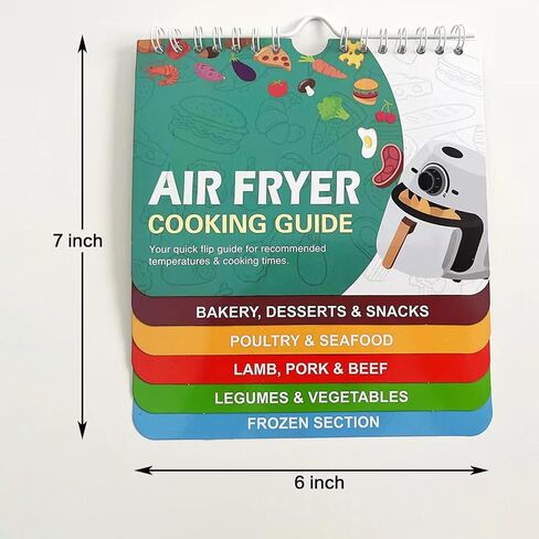 دليل الطبخ للمقلاة الهوائية، دليل الطبخ للمقلاة الهوائية، كتاب الطبخ المرجعي السريع، دليل الرسم البياني لوقت الطبخ لملحقات المقلاة الهوائية، مجموعة أوراق الغش للمقلاة الهوائية in Kuwait