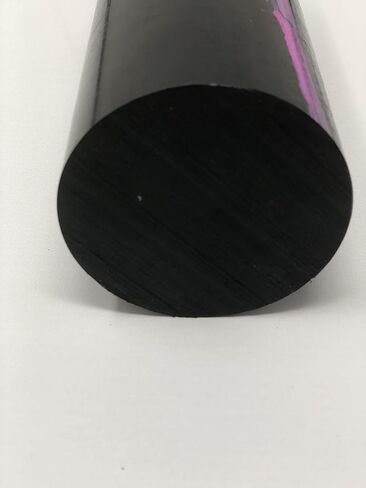 Nylon 6/6 Plastic Round Rod 3" Diameter, 4" Length - Black Color in Saudi Arabia