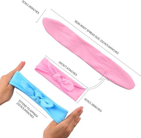 SOCOKING 12pcs Headband Elastic Baby Headband Baby with Newborn Hair Bows for Toddler Baby Girls Infants (12 solid colors) in Saudi Arabia