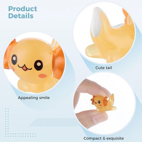 Lnrueg 48 PCS Mini Axolotl Resin Charms Mini Axolotl Resin Figurine Toy Miniature Axolotl Ornament Tiny Animal Figures for DIY Garden Dollhouse Birthday Party Decoration Aquarium in Saudi Arabia