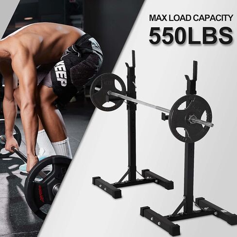 FDW 550lbs الحديد رف القرفصاء حامل الرف مع متعددة الوظائف قابل للتعديل جهاز ضغط البدلاء الرف للمنزل الصالة الرياضية رفع الأثقال اللياقة البدنية in Kuwait