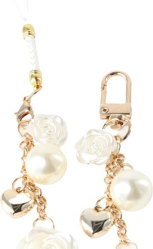 Leadigol 2PCS Rose Keychain Pendents Flower Keyring,Cute Smart Phone Strap Lanyards,Rose Pendant Keyring for Women Girls Purse Handbag Decor in Saudi Arabia