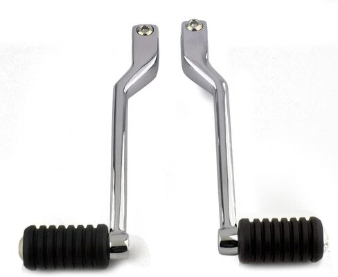 Motorcycle Chrome Aluminum Heel/Toe Shift Levers with Rubber Shifter Pegs Compatible with Harley Davidson Electra Glide Softail FLST 1986-later in Saudi Arabia