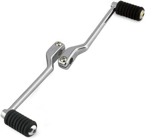 Motorcycle Chrome Aluminum Heel/Toe Shift Levers with Rubber Shifter Pegs Compatible with Harley Davidson Electra Glide Softail FLST 1986-later in Saudi Arabia