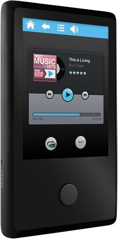 مشغل فيديو MP3 سعة 8 جيجابايت من Ematic مع موالف FM ومسجل صوت وبلوتوث وشاشة لمس 2.4 بوصة وفتحة SD، أسود in Kuwait