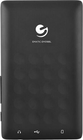 مشغل فيديو MP3 سعة 8 جيجابايت من Ematic مع موالف FM ومسجل صوت وبلوتوث وشاشة لمس 2.4 بوصة وفتحة SD، أسود in Kuwait