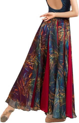 ROYAL SMEELA Lyrical Dance Skirt Chiffon Long Skirt Lyrical Skirts for Women Flowy Dance Skirts Lyrical Dance Costume in Saudi Arabia