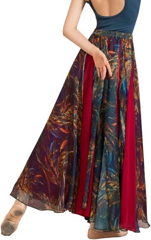 ROYAL SMEELA Lyrical Dance Skirt Chiffon Long Skirt Lyrical Skirts for Women Flowy Dance Skirts Lyrical Dance Costume in Saudi Arabia