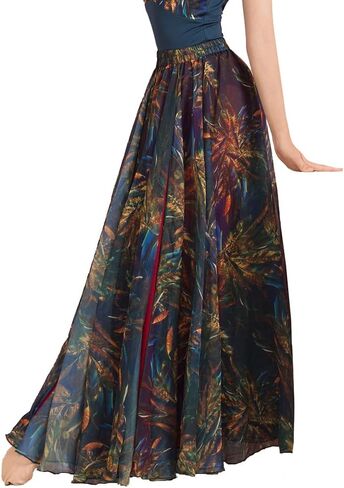 ROYAL SMEELA Lyrical Dance Skirt Chiffon Long Skirt Lyrical Skirts for Women Flowy Dance Skirts Lyrical Dance Costume in Saudi Arabia