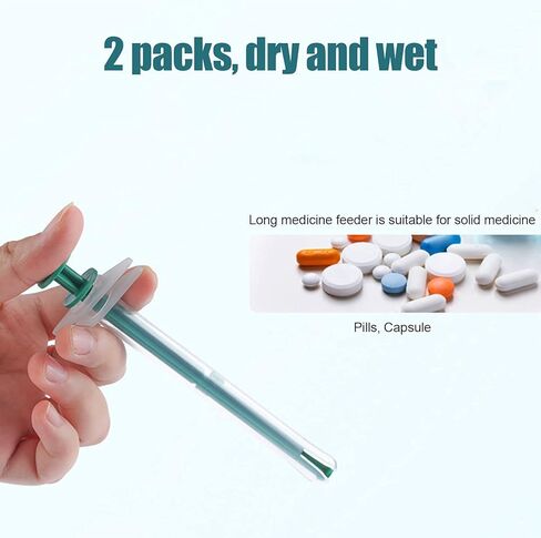 Pssopp Pet حقنة الحيوانات الأليفة Pill Pill Shooter، Cat Pill Dispenser Feeder Pet Pill Tablet Feeder سيليكون دواء الحيوانات الأليفة المغذية مع 2 نصائح للكلاب والقطط in Kuwait