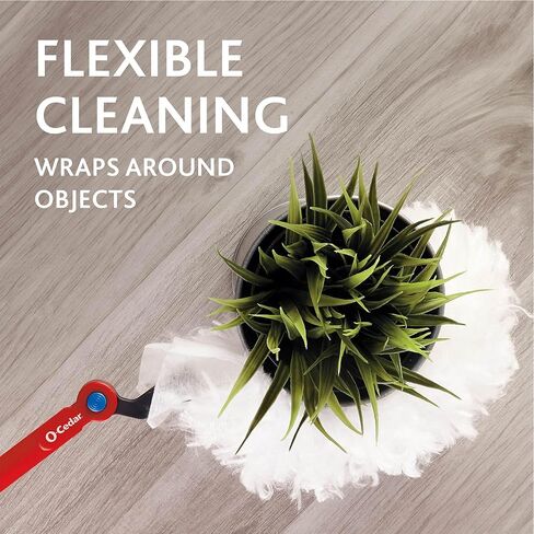 عبوات غبار O-Cedar Flex & Catch شديدة التحمل (10 قطع) | عبوة منفضة غبار للاستعمال مرة واحدة بألياف تنظيف مصنوعة من مواد معاد تدويرها بنسبة 100% | يحبس غبارًا أكثر بثلاث مرات من منفضة الريش التقليدية in Kuwait