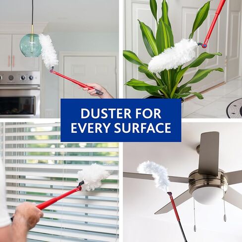 عبوات غبار O-Cedar Flex & Catch شديدة التحمل (10 قطع) | عبوة منفضة غبار للاستعمال مرة واحدة بألياف تنظيف مصنوعة من مواد معاد تدويرها بنسبة 100% | يحبس غبارًا أكثر بثلاث مرات من منفضة الريش التقليدية in Kuwait