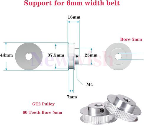 GT2 Pulley 80 Teeth 5mm Bore 6mm Width Timing Belt Pulley Aluminum 80 Tooth 5mm bore Pulley Wheel for Voron 2.4 for 6mm Width GT2 Timing Belt for 3D Printer,CNC (4pcs) in Saudi Arabia