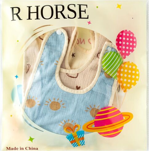 R HORSE 6 قطع من مرايل الأطفال من الموسلين، مرايل من القطن الناعم، مرايل لعاب الأطفال حديثي الولادة، ملابس تجشؤ ماصة، مرايل تغذية مع أزرار كبس للتسنين ومرايل لعاب للرضع الأولاد والبنات من عمر 0 ​​إلى 36 شهرًا in Saudi Arabia