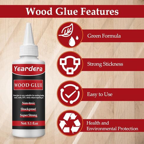 Wood Glue, Professional Furniture Repair Glue, Clear Carpenter Glue, Strong Wood Glue for Crafts, Furniture, Wood Floor and Wood Products (150g/5.1oz) in Saudi Arabia