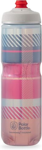 Polar Bottle Breakaway Insulated Water Bottle - BPA Free, Cycling & Sports Squeeze Bottle (Tartan - Bonfire Red/Orange, 24 Oz) in Saudi Arabia