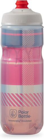 Polar Bottle Breakaway Insulated Water Bottle - BPA Free, Cycling & Sports Squeeze Bottle (Tartan - Bonfire Red/Orange, 24 Oz) in Saudi Arabia
