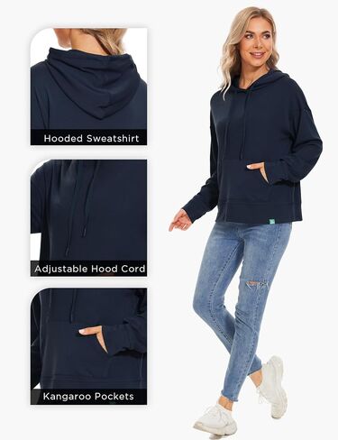 GYS Women's Hoodies Casual Hooded Sweatshirts with Pocket Long Sleeve Pullovers Top Shirts in Saudi Arabia