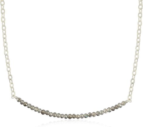 AGIRA Natural Labradorite Necklace Beads Jewelry Set, Labradorite Micro Faceted Beads Bar Beaded Necklace & Earrings Women Jewelry in Saudi Arabia
