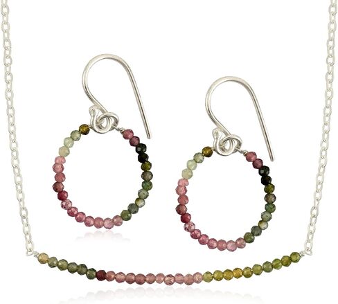 AGIRA Natural Labradorite Necklace Beads Jewelry Set, Labradorite Micro Faceted Beads Bar Beaded Necklace & Earrings Women Jewelry in Saudi Arabia