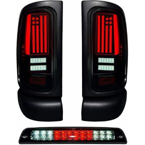 الكل في واحد LED ضوء خلفي + ضوء الفرامل الثالث لدودج رام 1500 2002-2006، رام 2500 3500 2003-2006، نسخة مطورة مجموعة الضوء الخلفي. in Kuwait