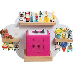 لرف صندوق Toines، لرف TonieBox 1 وTonieBox 2 Cloud Tonie Shelf المغناطيسي الوردي Tonies عرض 12-20 حرفًا متوافق مع رف تخزين مشغل Toniebox لغرفة لعب الأطفال (أبيض) in Kuwait