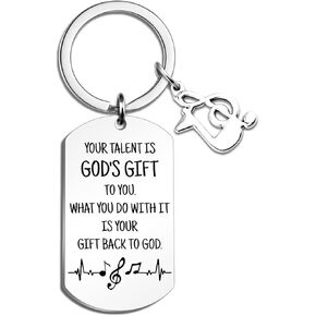 Christian Music Keychain Gifts for Women Men Graduation Keychain Gifts for Musical Students Christmas Birthday Gift for Music Lovers Teacher Musicians Singers Musical Theater Gift in Kuwait