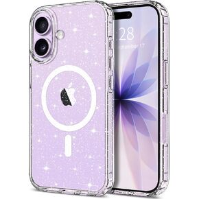 Hython Case for iPhone 16 Pro Max Case Glitter, Clear Glitter Sparkly Shiny Bling Sparkle Cute Cover, Anti-Scratch Soft TPU Slim Fit Shockproof Protective Phone Cases for Women Girls, Clear Glitter in Kuwait