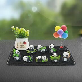 Panda Car Decor,3 PCS Cute Car Accessories and Dashboard Decorations,Suitable for Desktop,Room,Dashboard Decor,Decorate The Interior to Make It More Beautiful (Multicolor) in Kuwait