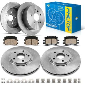 PHILTOP Front & Rear Brake Kit For 2007-2016 Honda CR-V, 2010-2012 Acura RDX, Brake Rotors Ceramic Brakes Pads Replacement : 11.99" inch Rear, 11.65" inch Front Rotor in Kuwait