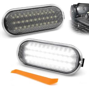 مصابيح سرير شاحنة LED متوافقة مع 2015-2025 Ford F150، F250 F350 F450 Super Duty، 2022-2025 F150 Lightning Maverick، مجموعة مصابيح سرير البضائع البيضاء فائقة السطوع 6000K، OEM FL3Z13A756A، قطعتان in Kuwait
