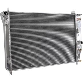 3 Row Radiator Fits 1997-2004 Chevrolet Corvette Base Coupe 2-Door 5.7L 350Cu. V8 C5 Z06 Polished Aluminum 24.75"×18" in Saudi Arabia