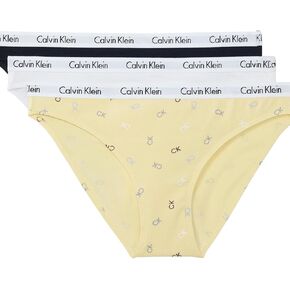Calvin Klein Carousel Logo Cotton Stretch Bikini Panties, 3 Pack in Saudi Arabia