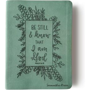 NLT Journaling Bible - Green | Be Still and Know That I Am God | Personalized and Hand Lettered Name | Customizable Gift in Kuwait