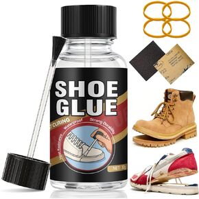 غراء الأحذية، طقم إصلاح نعل غراء الأحذية، غراء نعل الأحذية الاحترافي لإصلاح الأحذية والنعل، غراء إصلاح الأحذية للأحذية طويلة الرقبة والأحذية الرياضية والكعب وأحذية المشي لمسافات طويلة والجلود والأحذية الرياضية، مقاوم للماء ومرن شفاف in Kuwait