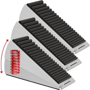 3 قطع سدادة باب زنبركية شديدة التحمل قابلة للتعديل، إسفين باب مطاطي معدني 3 بوصة، حامل باب من الفولاذ المقاوم للصدأ في الأسفل، حاجز باب لأي أبواب ثقيلة in Kuwait