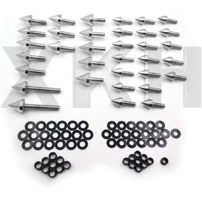 XKH- طقم مسامير هدية من الألومنيوم متوافق مع 1999-2007 سوزوكي هايابوسا GSXR 1300 فضي [B07M65HTLY] in Kuwait