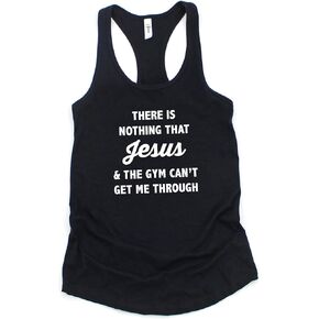 There's Nothing Jesus and The Gym Can't Get Me Through Christian Workout Tank for Women in Kuwait