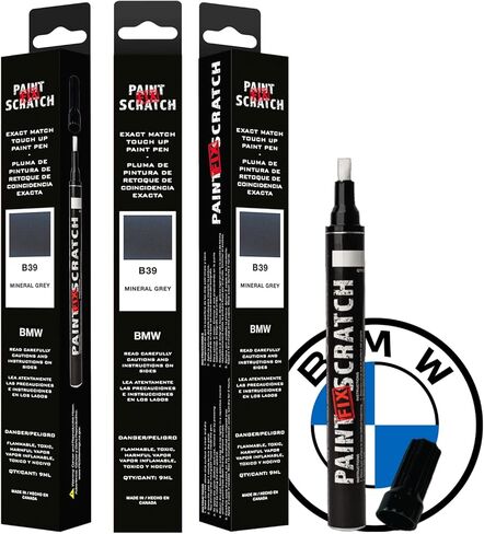 Paint Scratch Fix® Exact BMW Touch Up Paint For Jet Black 668، قلم طلاء السيارة، قلم تحديد تلقائي للخدوش، السيارة ذات المفاتيح الثابتة ورقائق الحجر، تطابق رمز اللون تمامًا من الشركة المصنعة، (BMW - Jet Black - 668) in Saudi Arabia