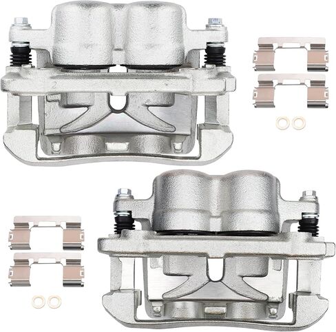 MAYASAF 18B4860 18B4861 Front Disc Brake Caliper Left+Right Fit 2004-2005 for Ford F-150, New Caliper Assembly (Front Passenger & Left) in Saudi Arabia