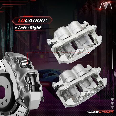 MAYASAF 18B4860 18B4861 Front Disc Brake Caliper Left+Right Fit 2004-2005 for Ford F-150, New Caliper Assembly (Front Passenger & Left) in Saudi Arabia