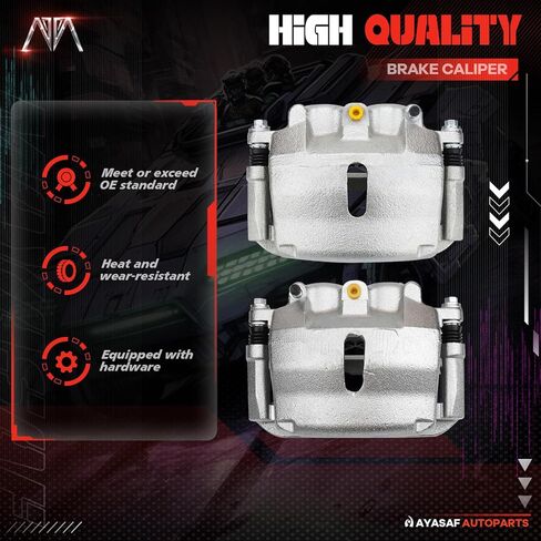 MAYASAF 18B4860 18B4861 Front Disc Brake Caliper Left+Right Fit 2004-2005 for Ford F-150, New Caliper Assembly (Front Passenger & Left) in Saudi Arabia