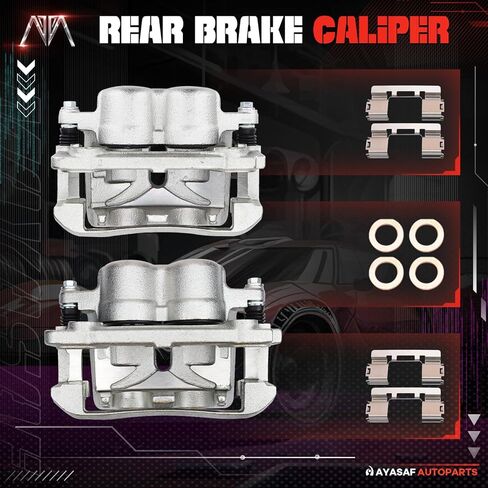 MAYASAF 18B4860 18B4861 Front Disc Brake Caliper Left+Right Fit 2004-2005 for Ford F-150, New Caliper Assembly (Front Passenger & Left) in Saudi Arabia